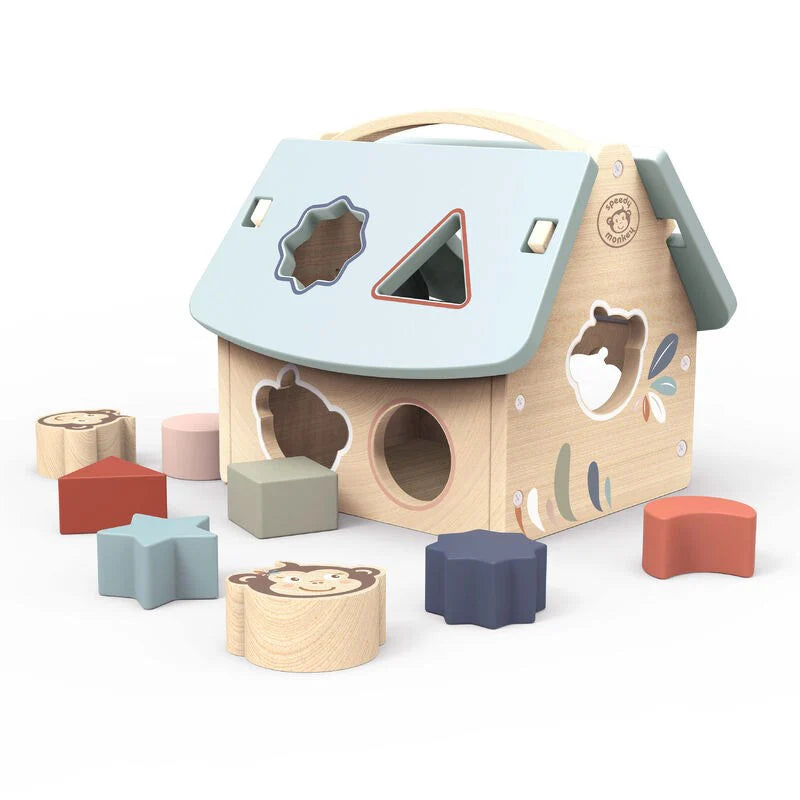 HOUSE SHAPE SORTER WITH 8 BLOCKS