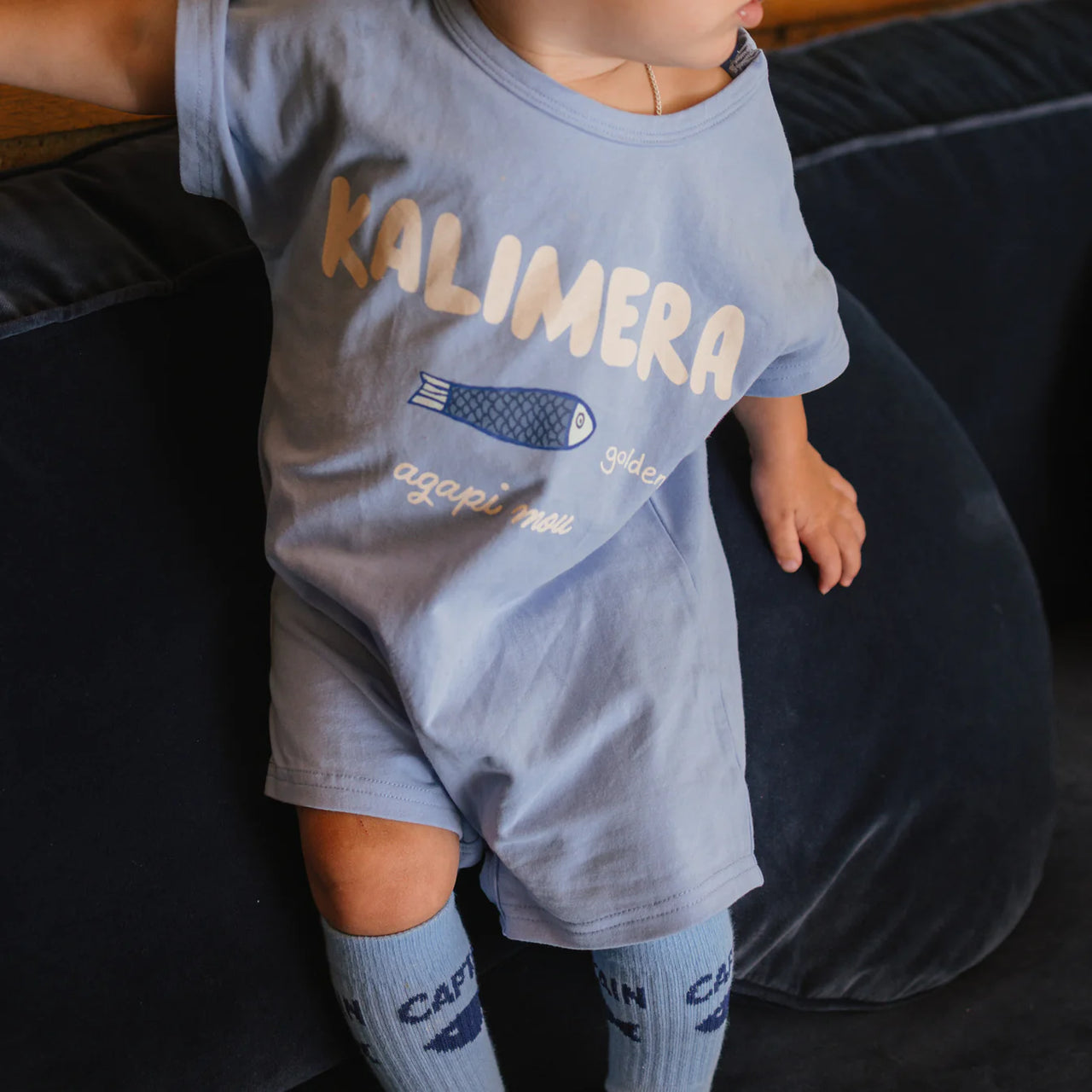 GOLDEN CHILDREN KALIMERA PLAYSUIT SEA BLUE