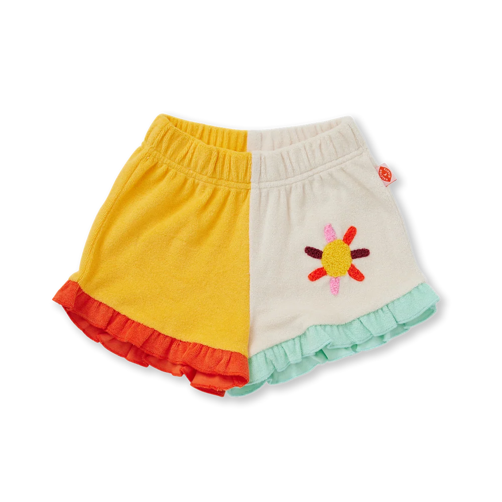 HALCYON NIGHTS TERRY FRILL SHORTS ZOO CREW SUN FRILL