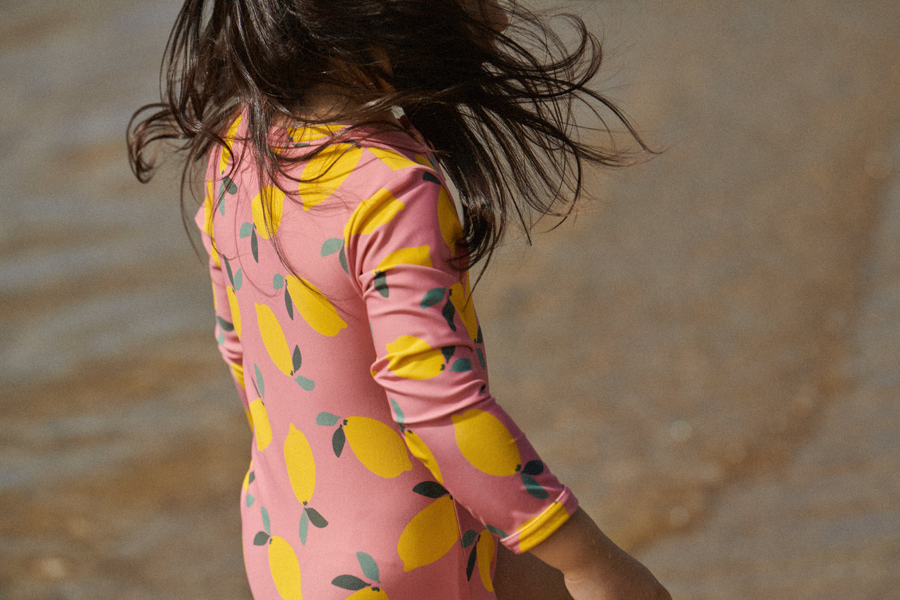 NATURE BABY ONE PIECE BATHING TRUNKS - LEMMONY ROSE