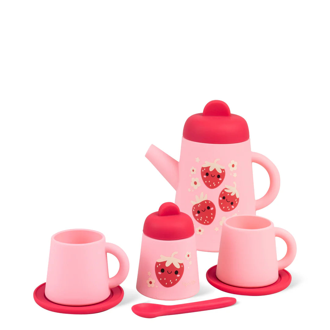 SILICONE TEA SET - STRAWBERRY PATCH