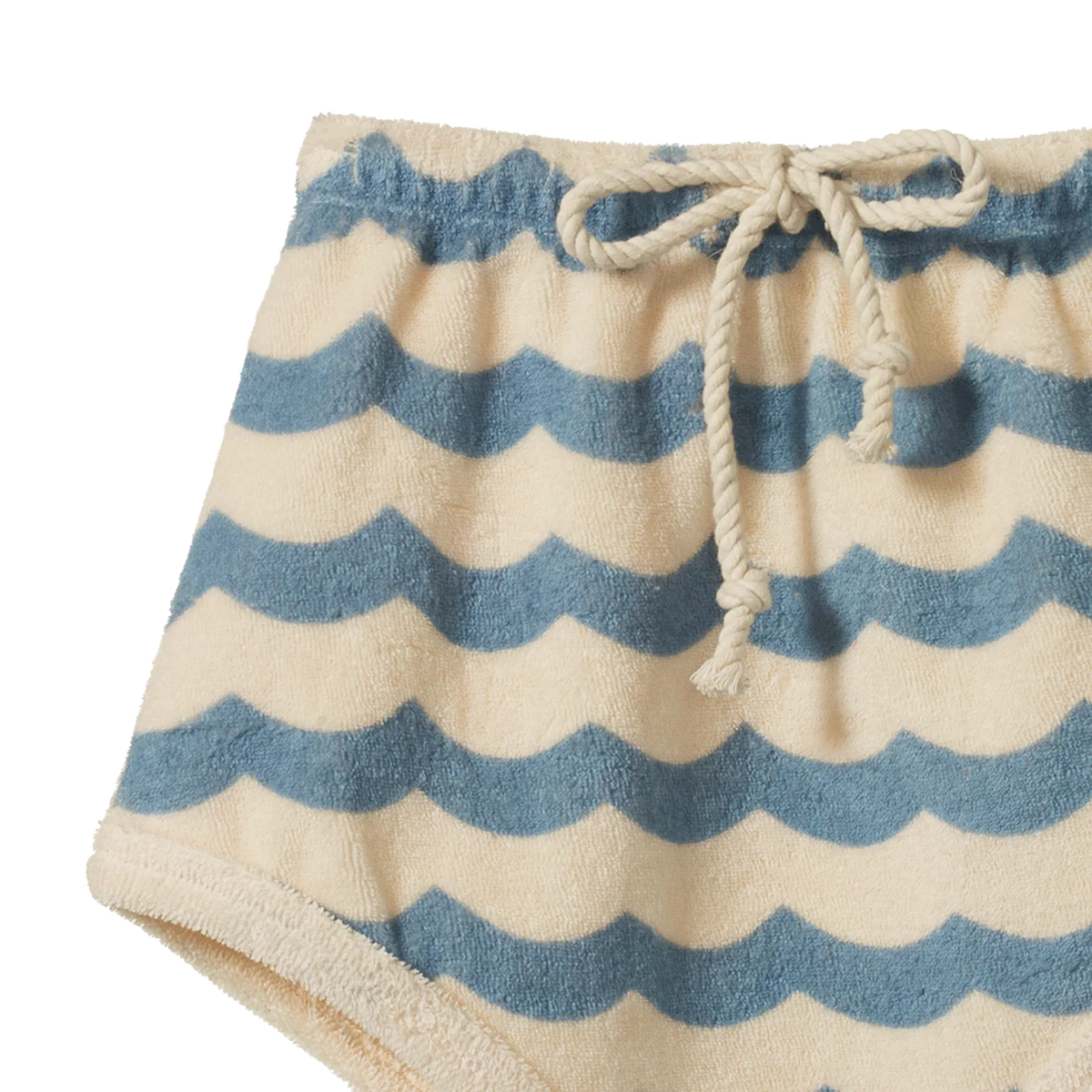 NATURE BABY TERRY SHORT WAVES PRINT