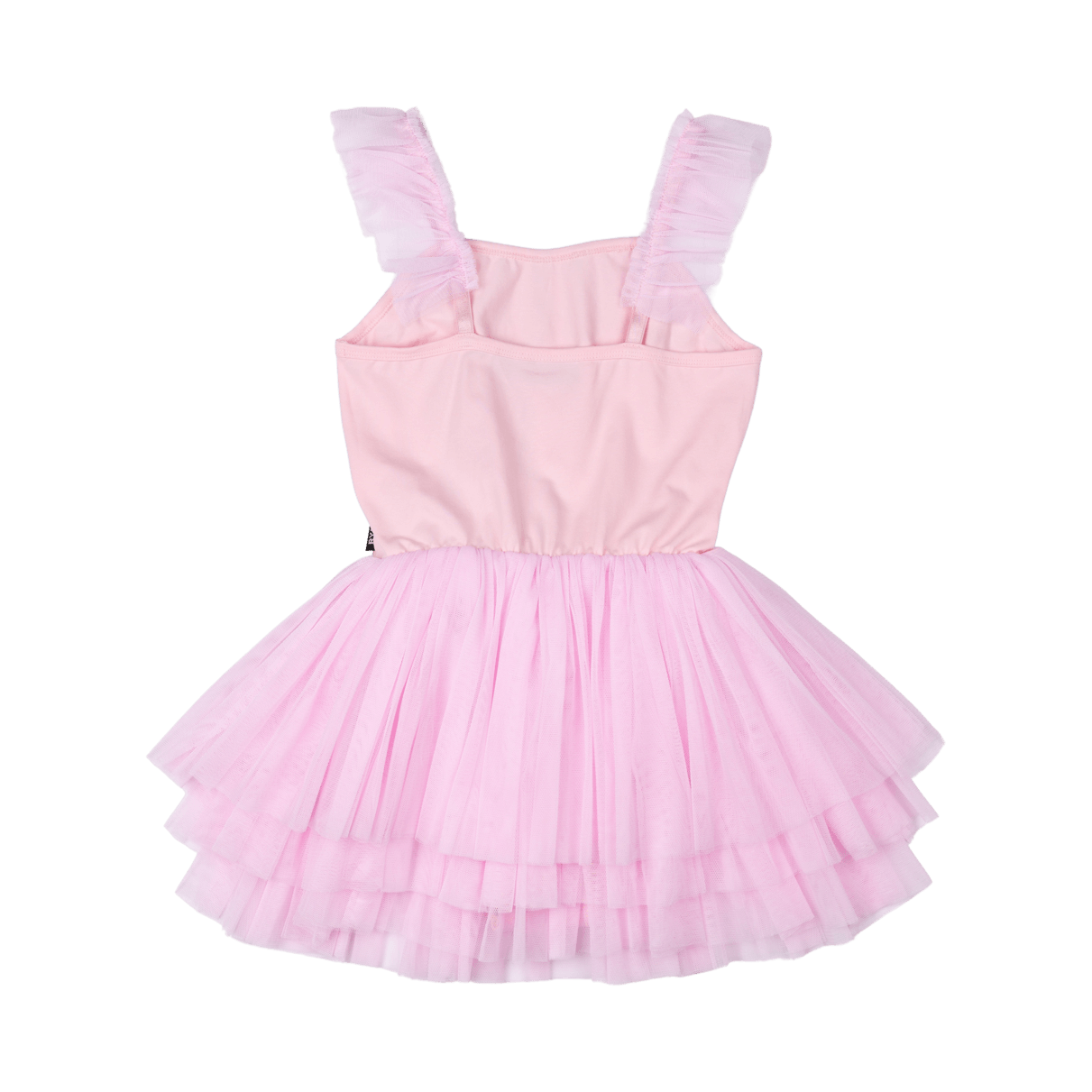 ROCK YOUR BABY PINK STRIPE SEQUIN TULLE LEOTARD DRESS
