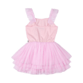 ROCK YOUR BABY PINK STRIPE SEQUIN TULLE LEOTARD DRESS