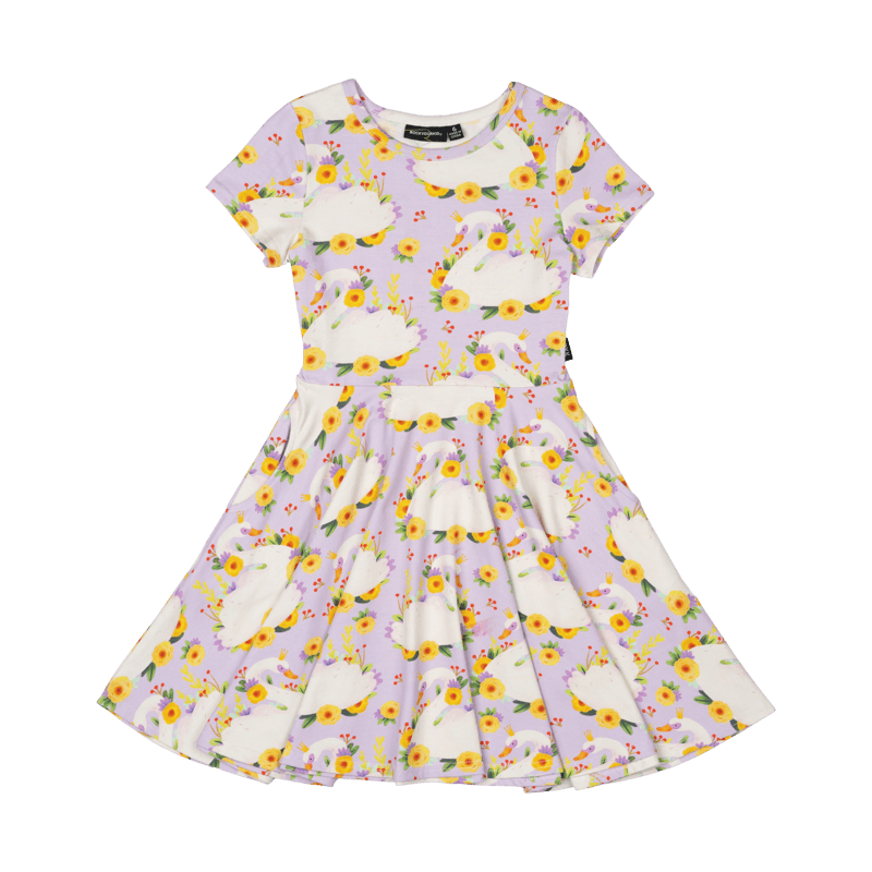 ROCK YOUR BABY PRINCESS SWAN WAISTED DRESS