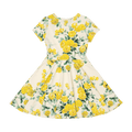 ROCK YOUR KID YELLOW ROSES WAISTED DRESS