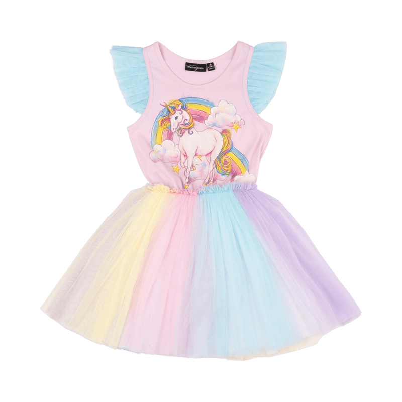 ROCK YOUR BABY UNICORN RAINBOW SINGLET DRESS