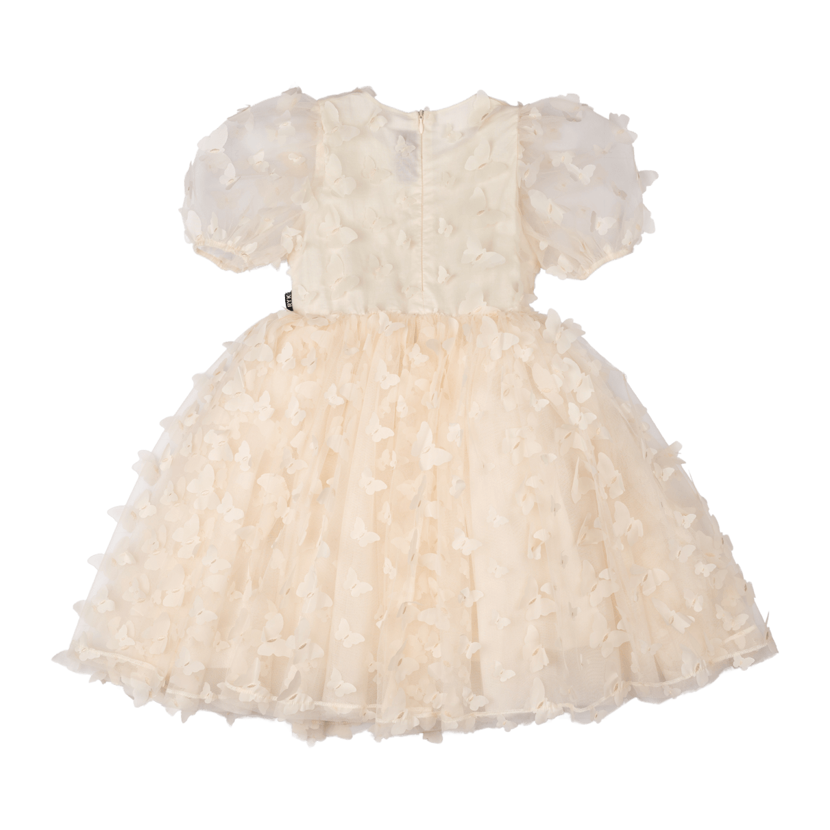 ROCK YOUR BABY CREAM BUTTERFLY TULLE PARTY DRESS