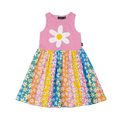 ROCK YOUR BABY FLORAL STRIPES SINGLET DRESS