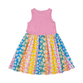 ROCK YOUR BABY FLORAL STRIPES SINGLET DRESS