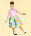 ROCK YOUR BABY FLORAL STRIPES SINGLET DRESS