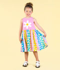 ROCK YOUR BABY FLORAL STRIPES SINGLET DRESS