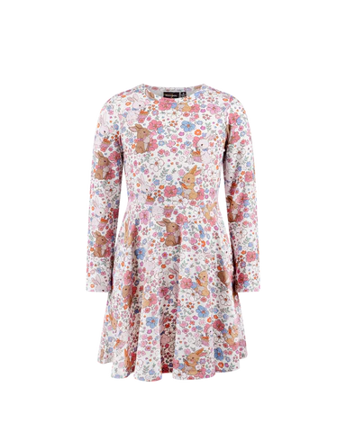 ROCK YOUR KID DITSY BUNNY LONG SLEEVE WAISTED DRESS