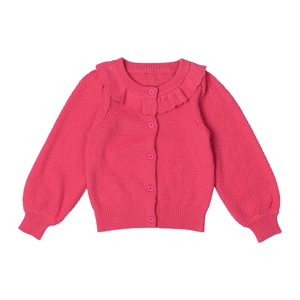ROCK YOUR KID HOT PINK KNIT CARDIGAN