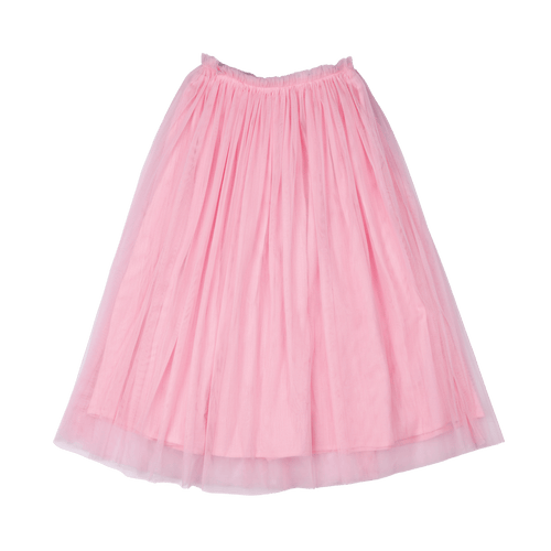 ROCK YOUR BABY PINK TULLE OVERLAY MAXI SKIRT