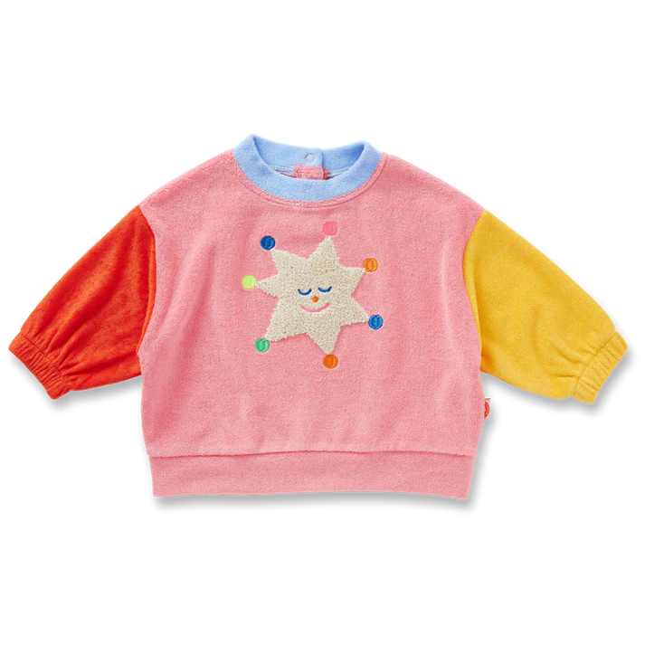 HALCYON NIGHTS STARS PRINT TERRY SWEATER
