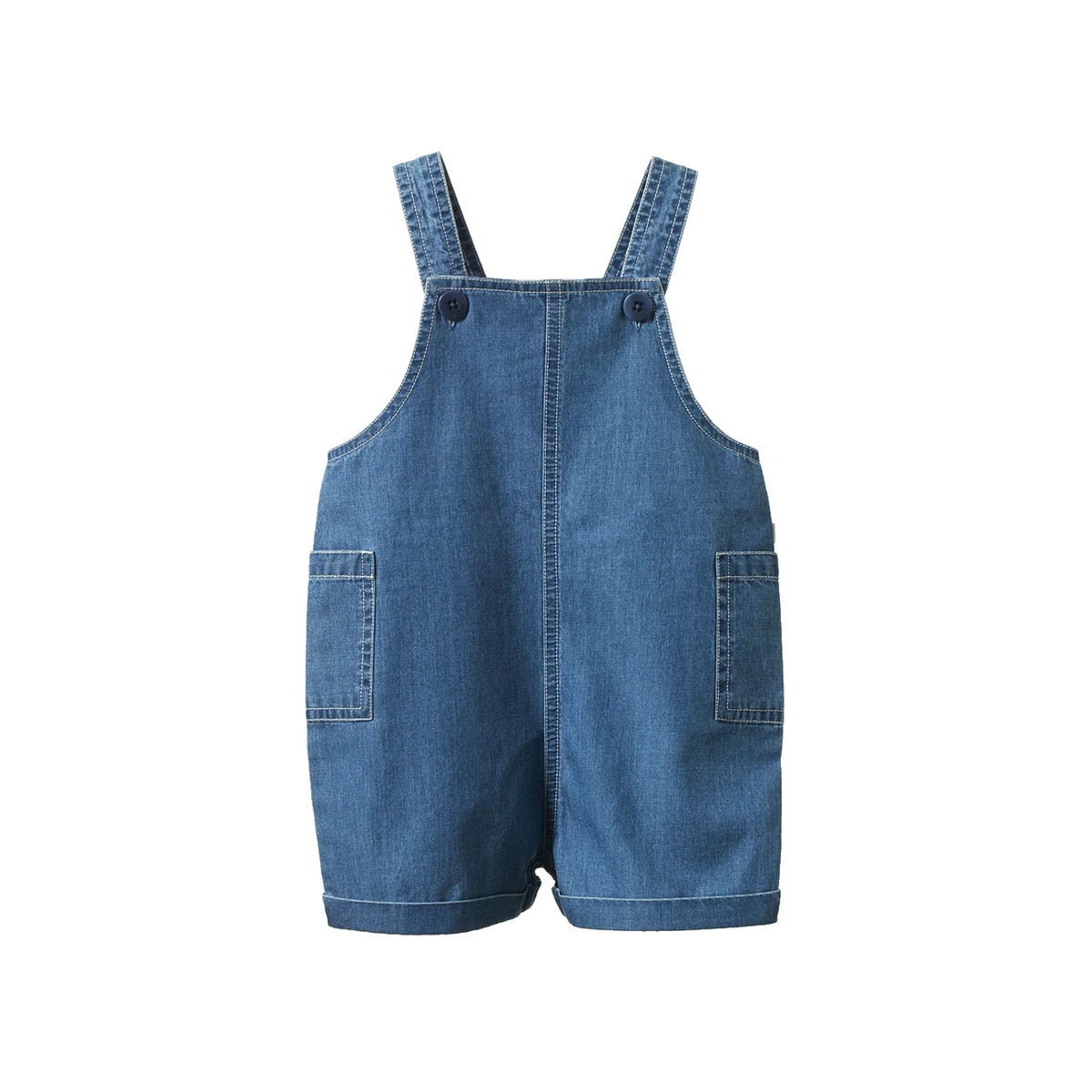 NATURE BABY TUCKER SHORTIE OVERALLS CHAMBRAY