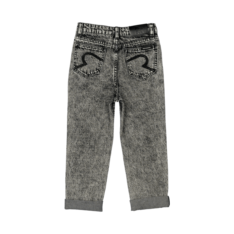 ROCK YOUR BABY KEITH RIPPED JEANS CHARCOAL