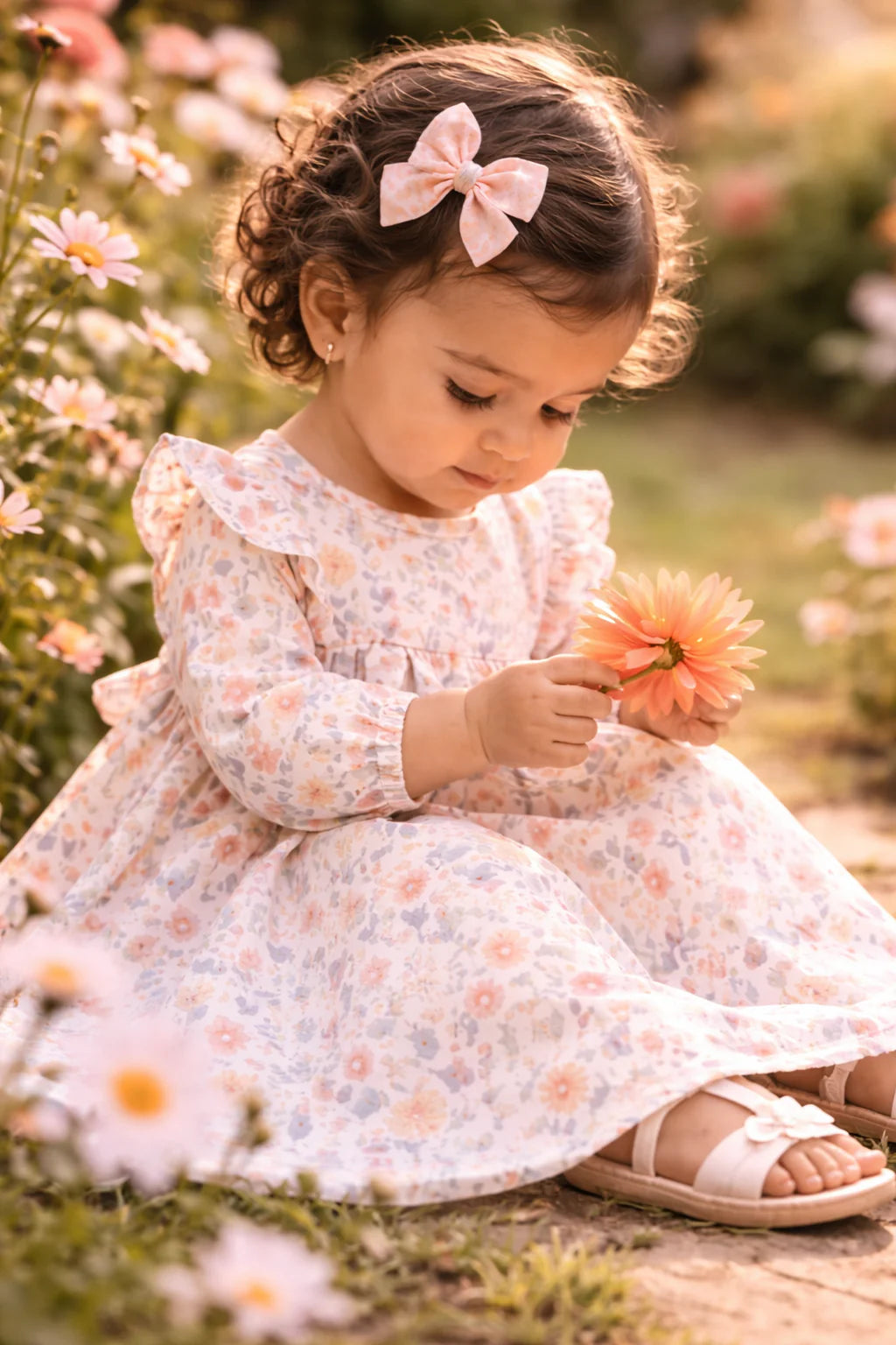 TINY TWIG FRILL DRESS COTTAGE GARDEN