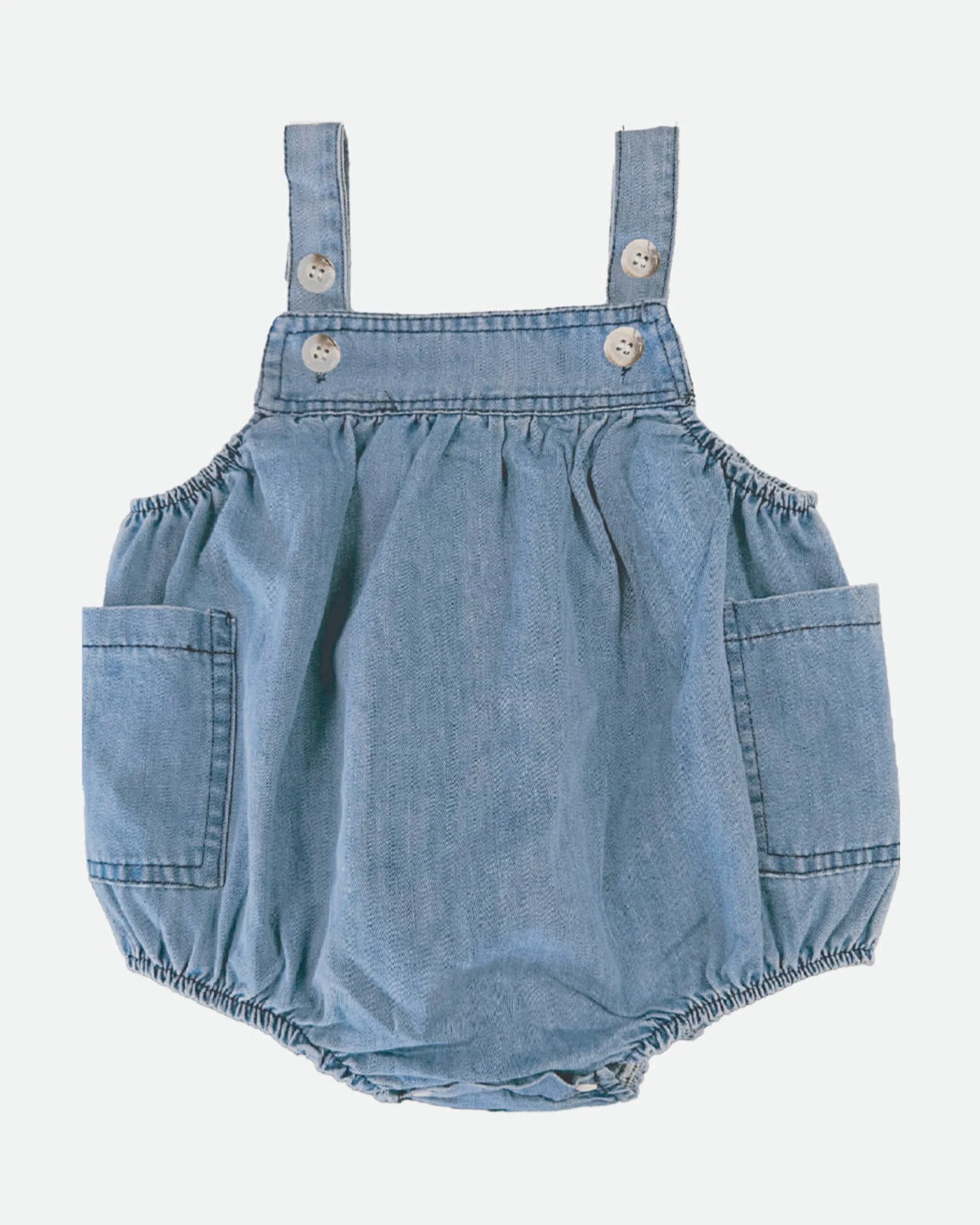 TOSHI BABY ROMPER BUBBLE DENIM