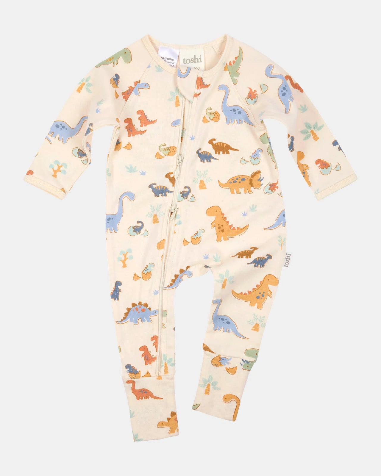 TOSHI LS ONESIE HARVEST DINO BUBS