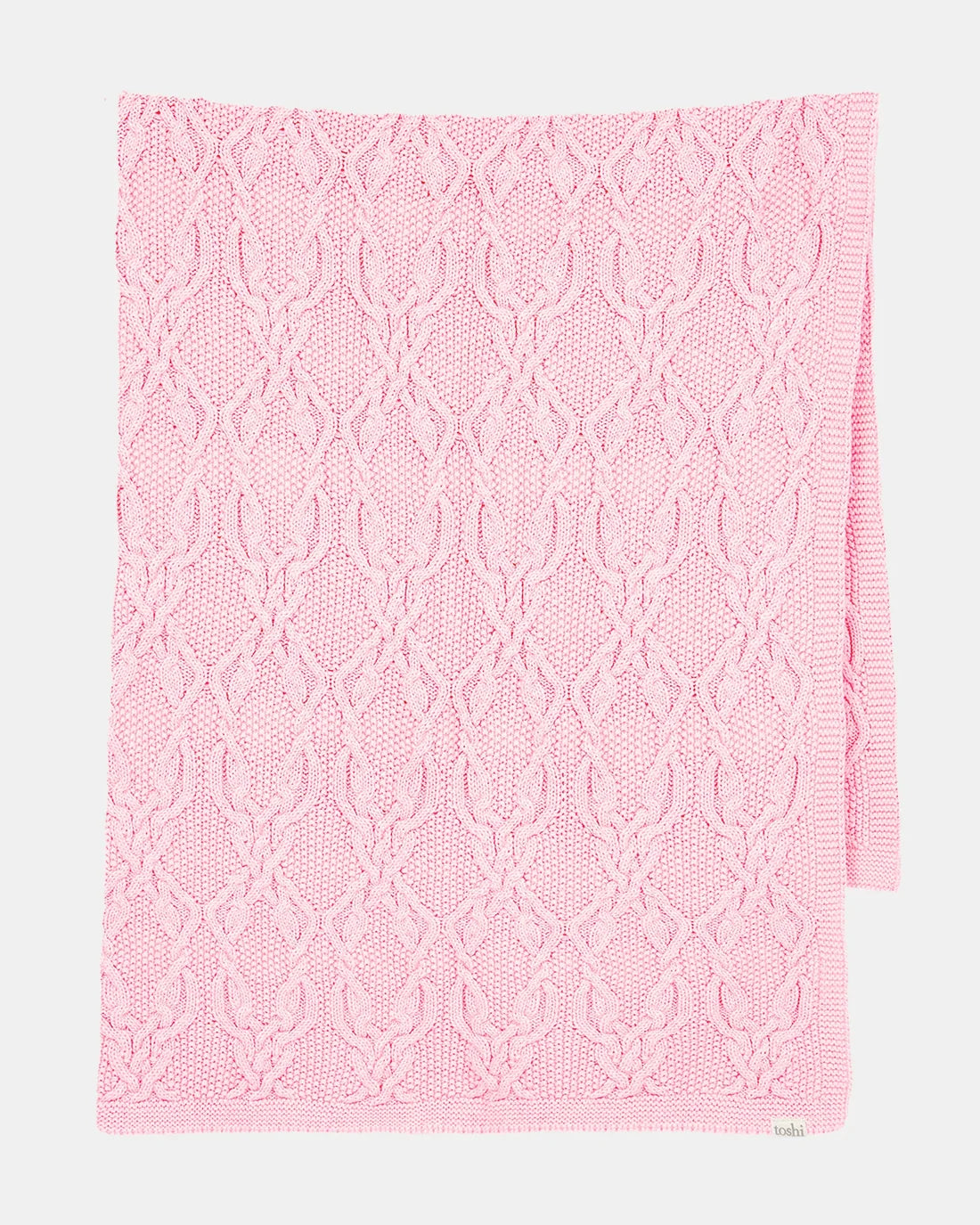 TOSHI ORGANIC BLANKET BOWIE MISTY ROSE