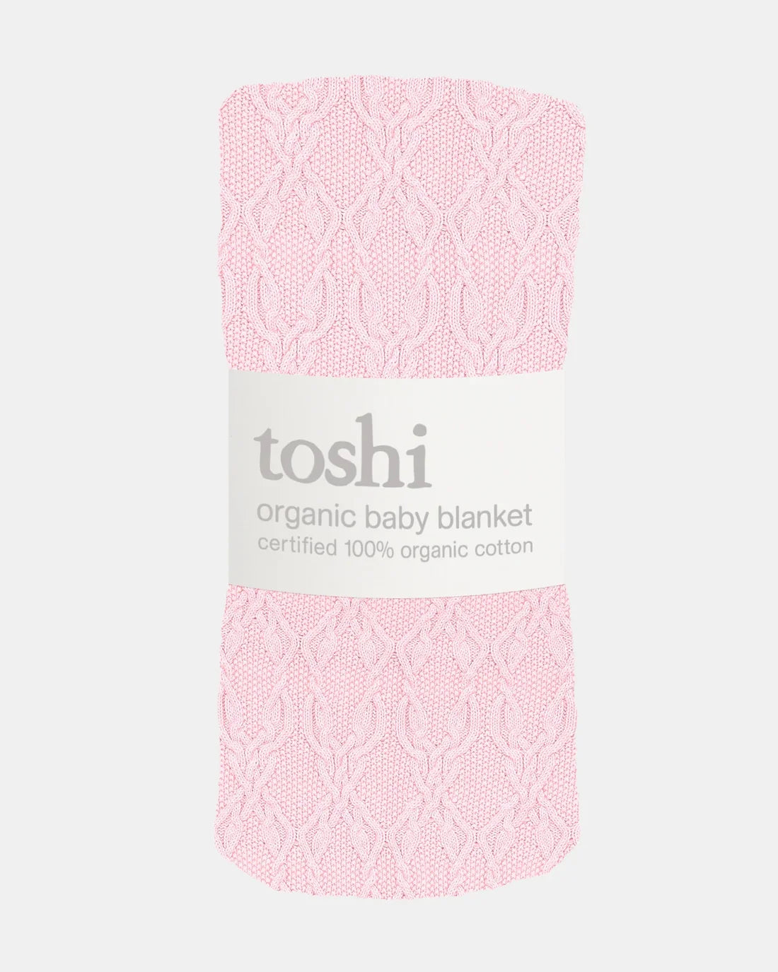 TOSHI ORGANIC BLANKET BOWIE MISTY ROSE