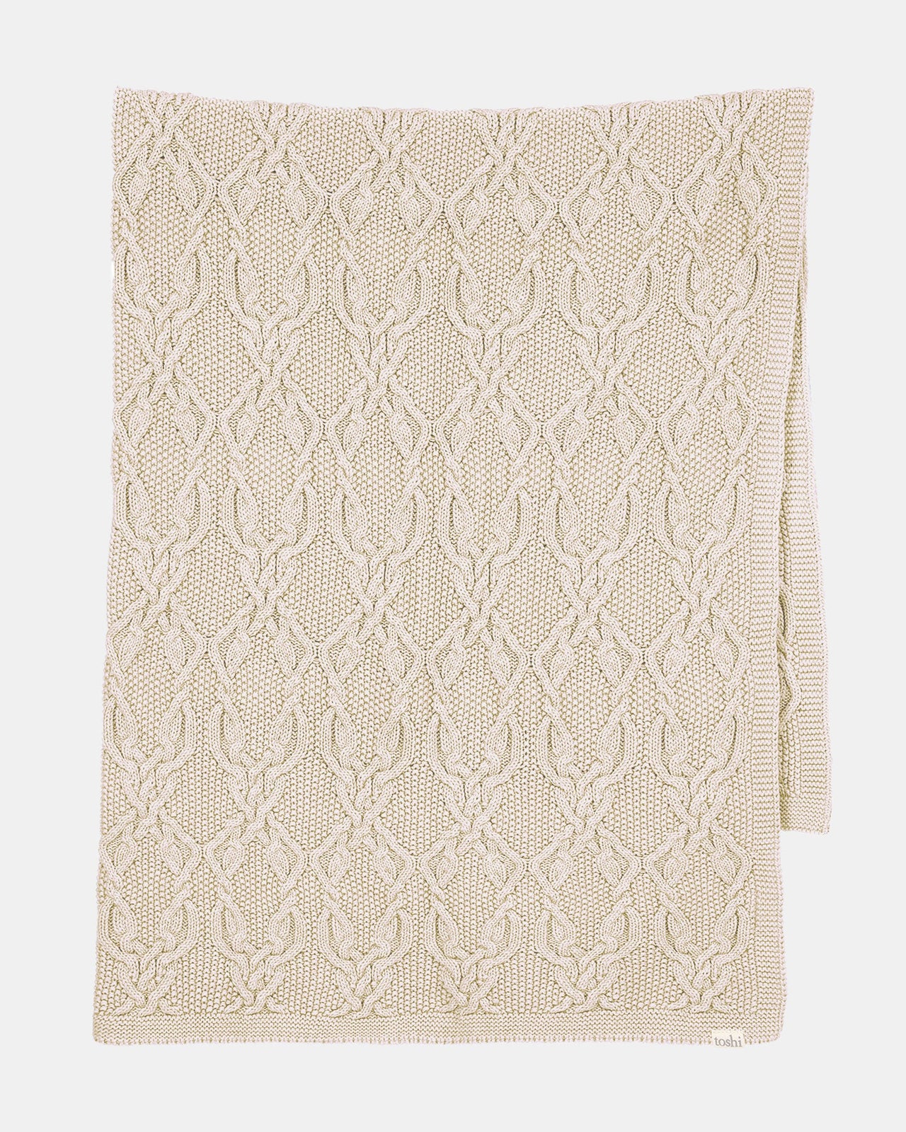 TOSHI ORGANIC BLANKET BOWIE OATMEAL