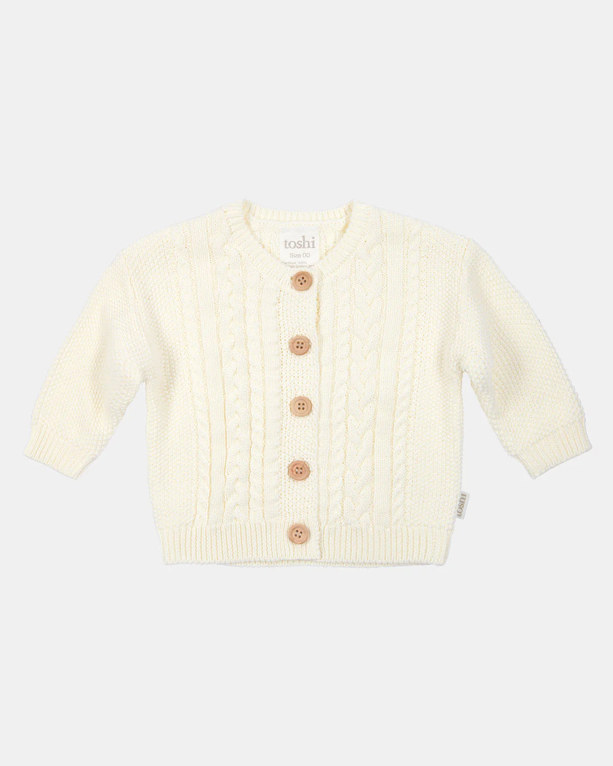 TOSHI ORGANIC CARDIGAN YUMMY CREAM