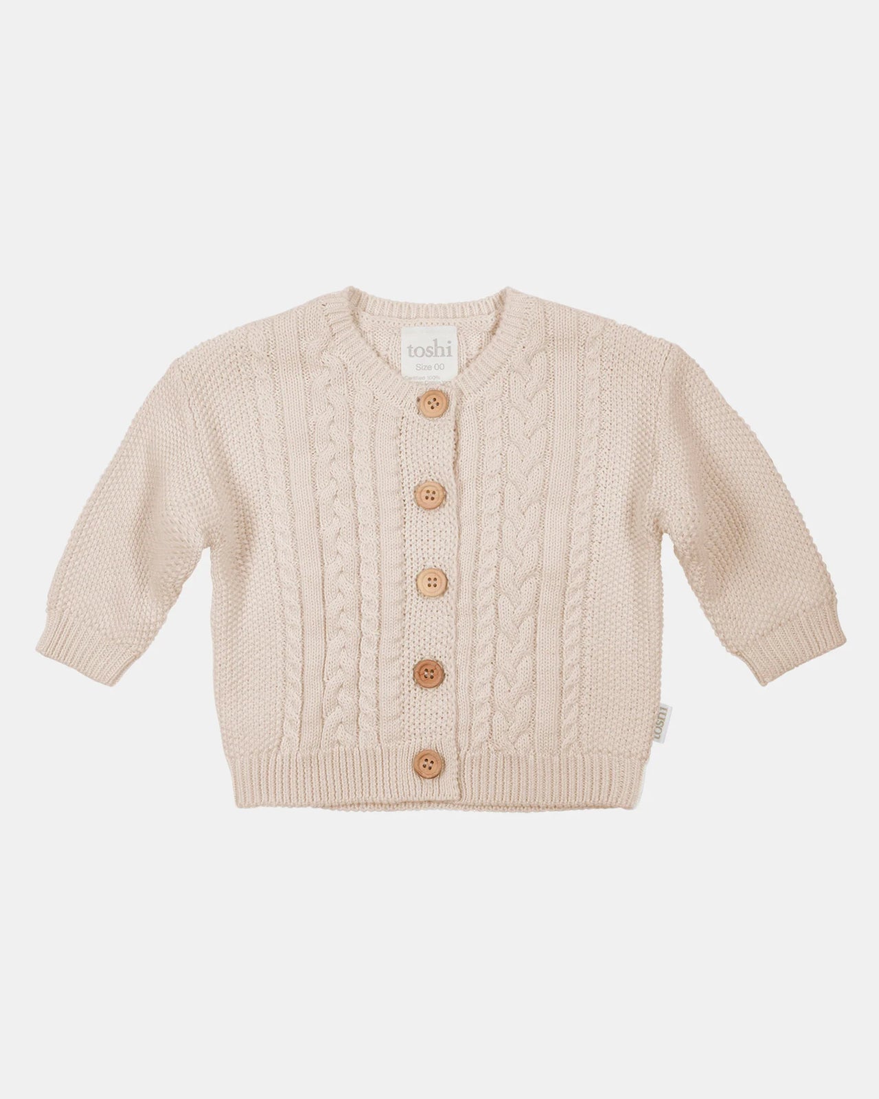 TOSHI ORGANIC CARDIGAN YUMMY OATMEAL