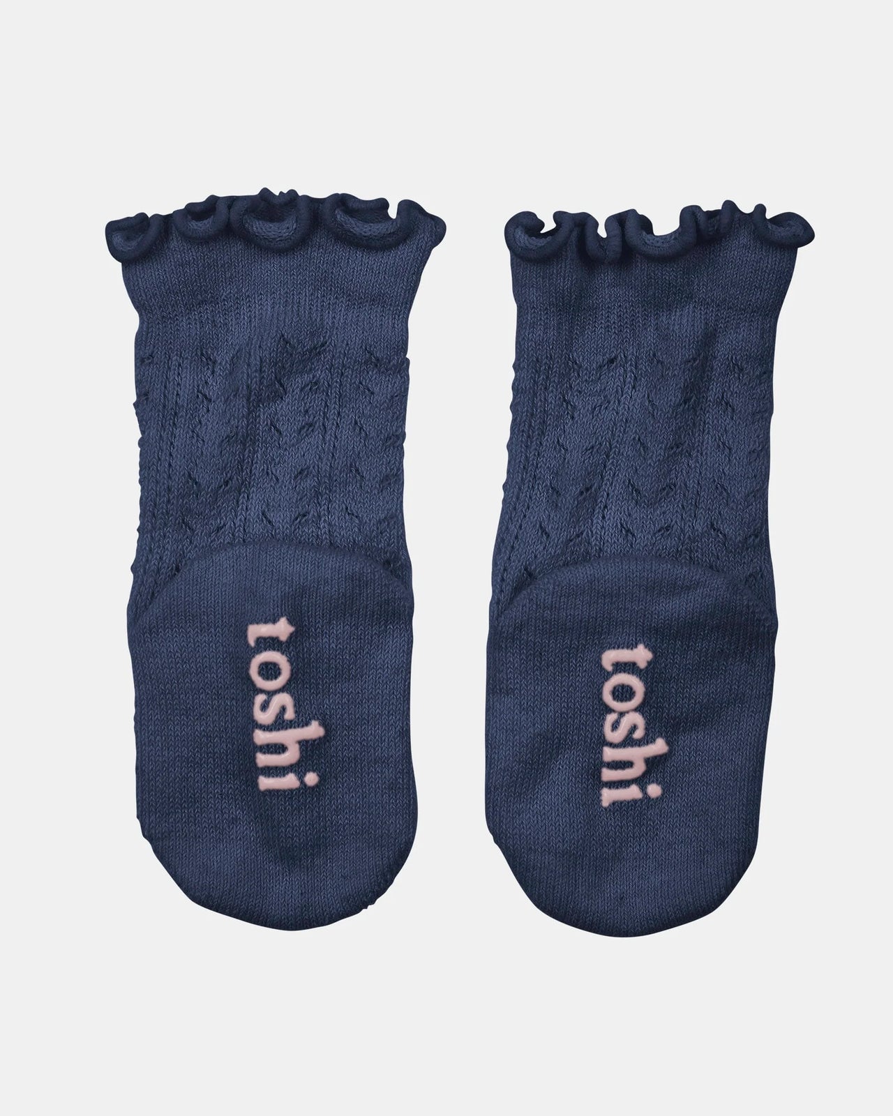TOSHI KNEE HIGH FRILLY SOCKS INK