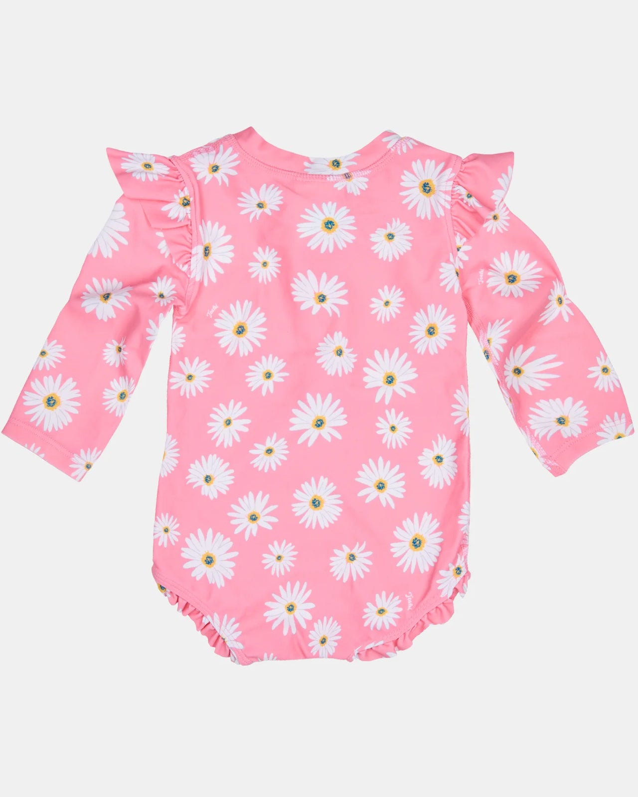 TOSHI SWIM ONESIE LS RIPPLE - DAISY WATERMELON