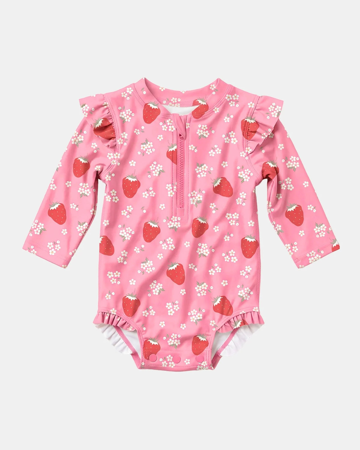 TOSHI LONG SLEEVE SWIM ONESIE TWINKLE STRAWBERRY
