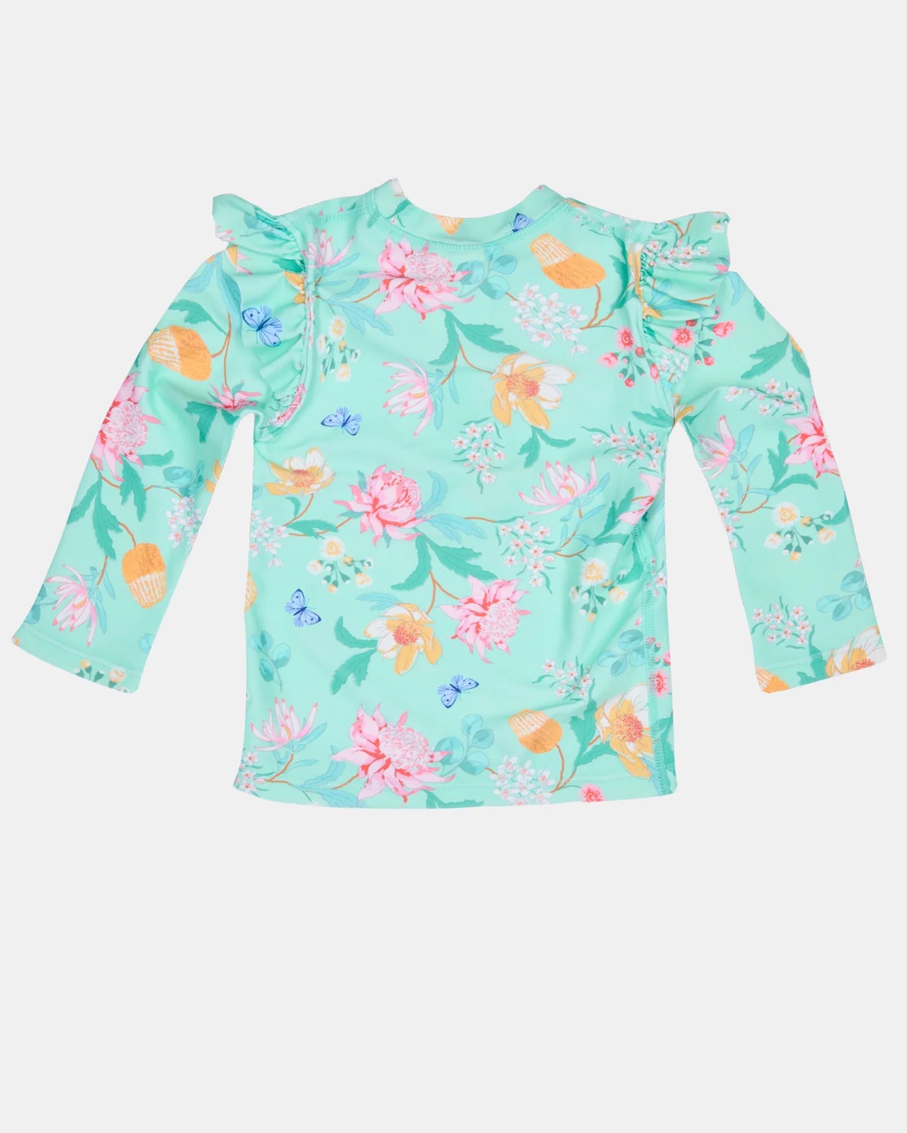 TOSHI LS SWIM RASHIE RIPPLE - WARATAH MINT