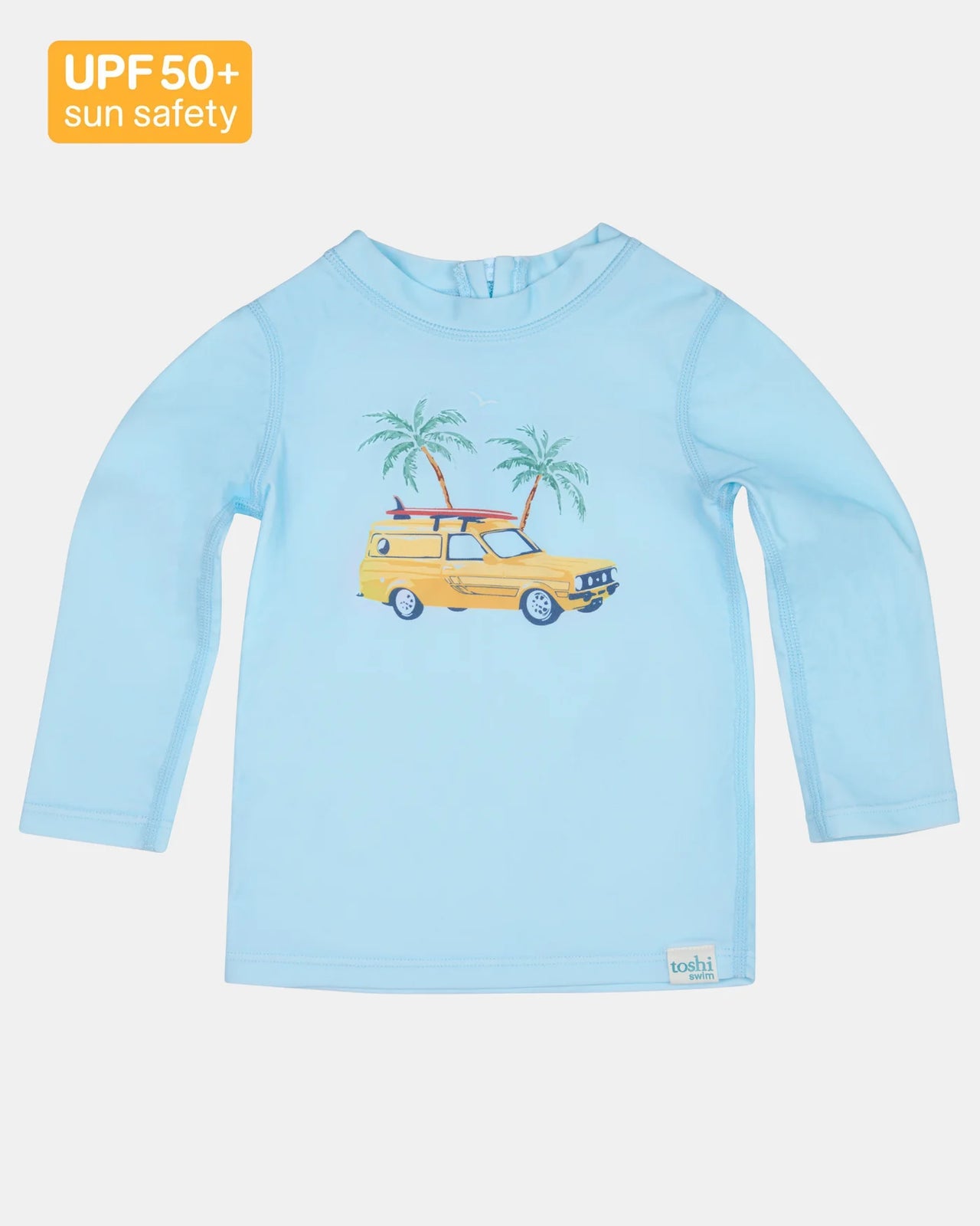 TOSHI LS SWIM RASHIE SPLASH - SWELL SEEKERS SKY
