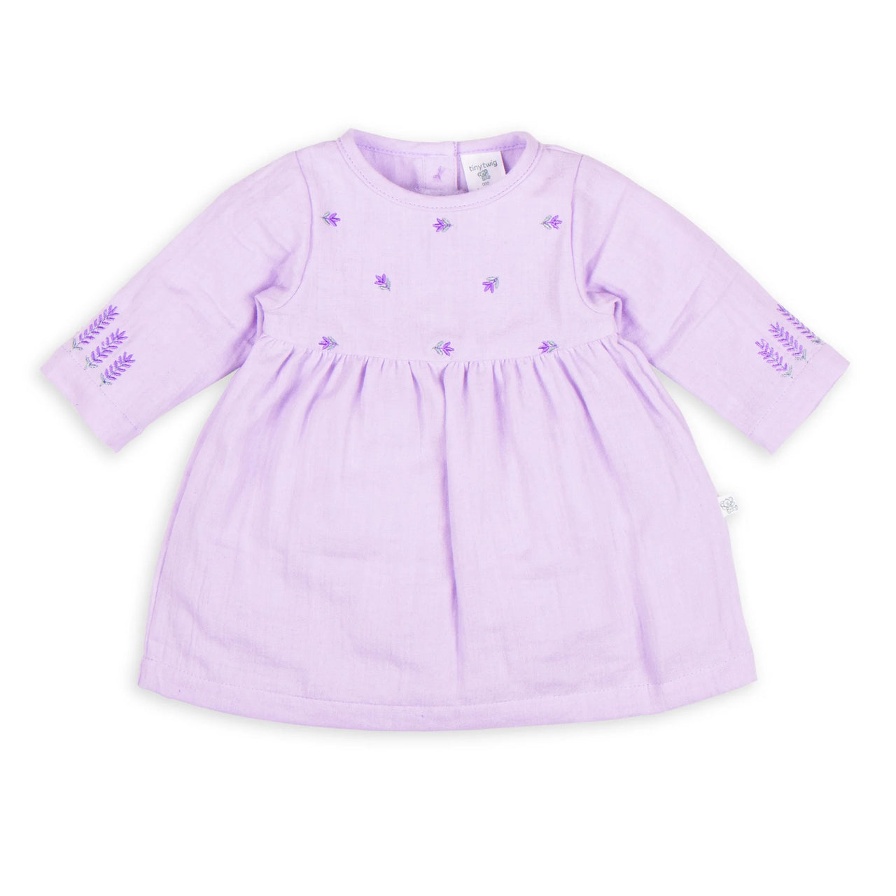 TINY TWIG EMBROIDERY DRESS LAVENDER FROST