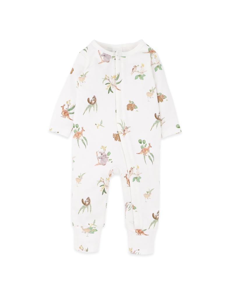 BEBE AUSTRALIANA ORGANIC LS ZIPSUIT