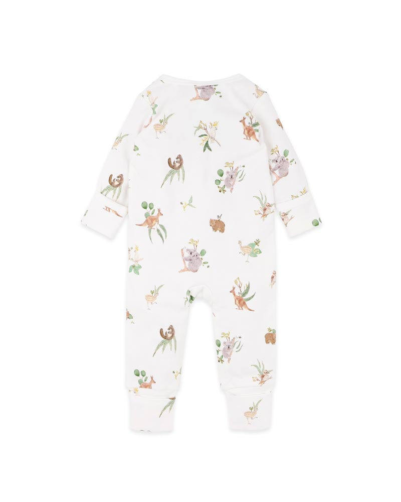 BEBE AUSTRALIANA ORGANIC LS ZIPSUIT