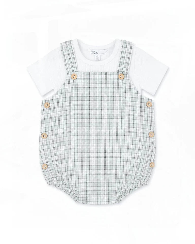 BEBE TAYLOR CHECK BODYSUIT & TEE SET