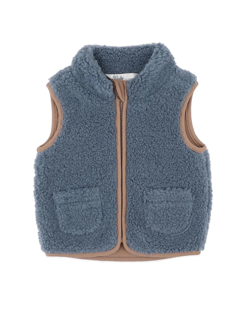 BEBE BLUE SHERPA VEST