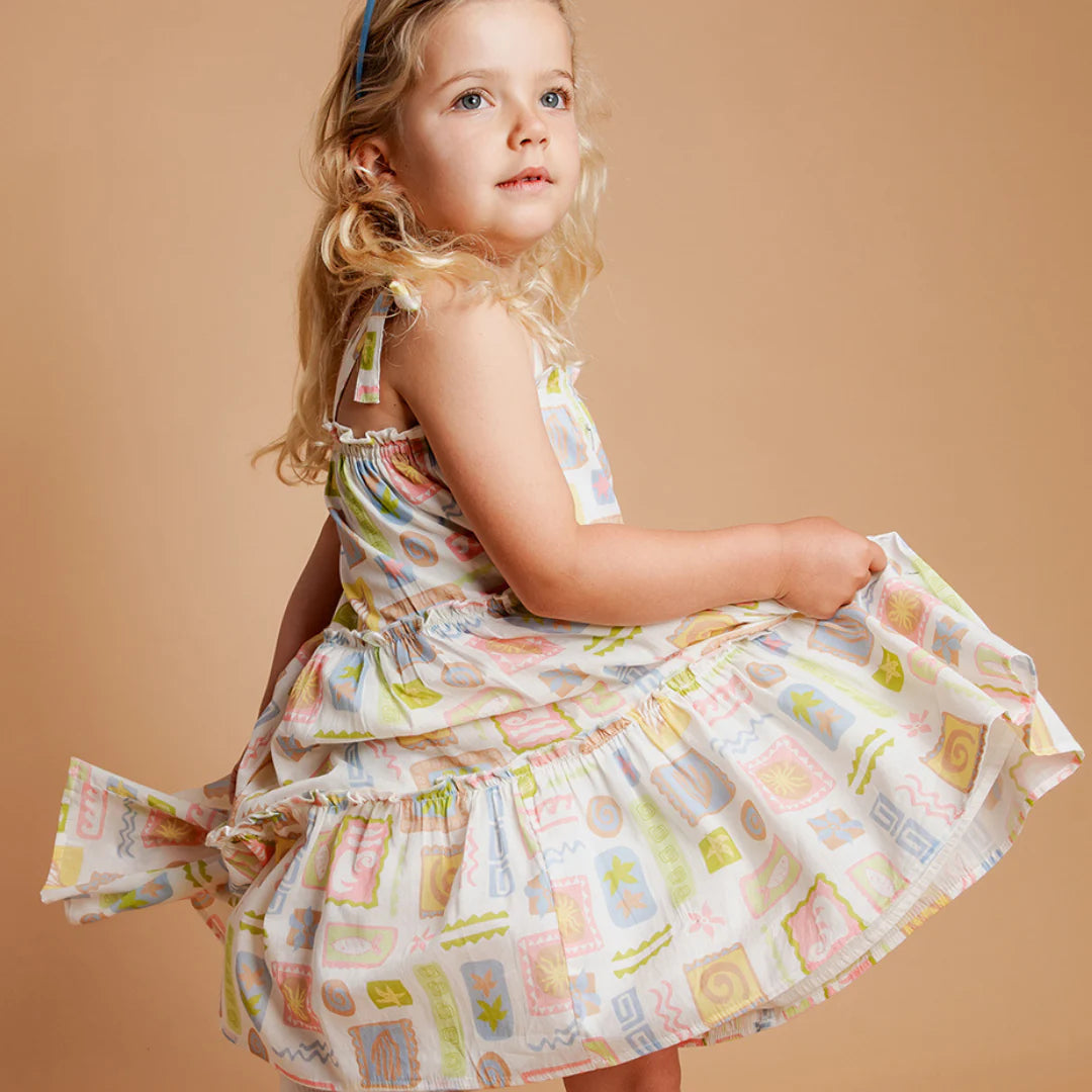 EVE GIRL MATISSE TIERED MINI DRESS