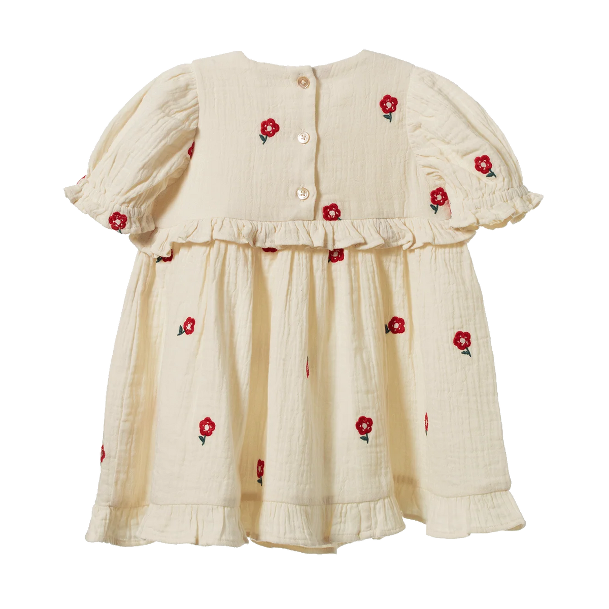 NATURE BABY VALENTINA DRESS RED FLORA