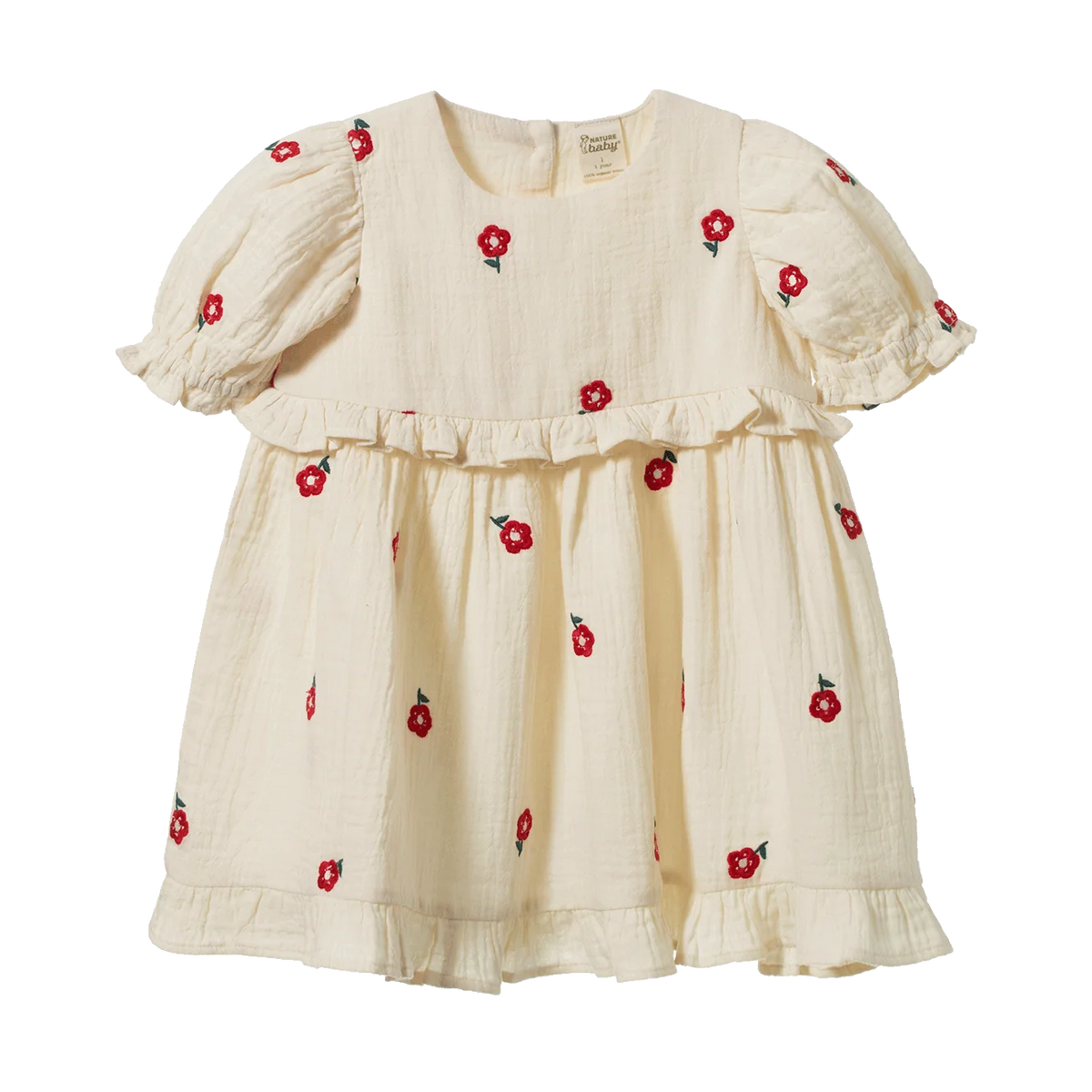 NATURE BABY VALENTINA DRESS RED FLORA