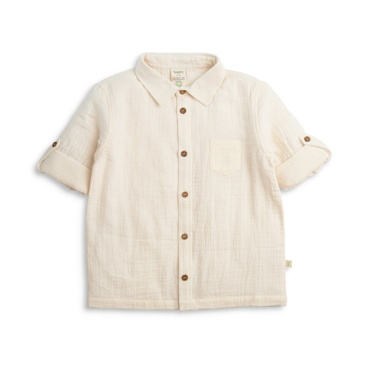 TINY TWIG ROLL UP SHIRT - BIRCH
