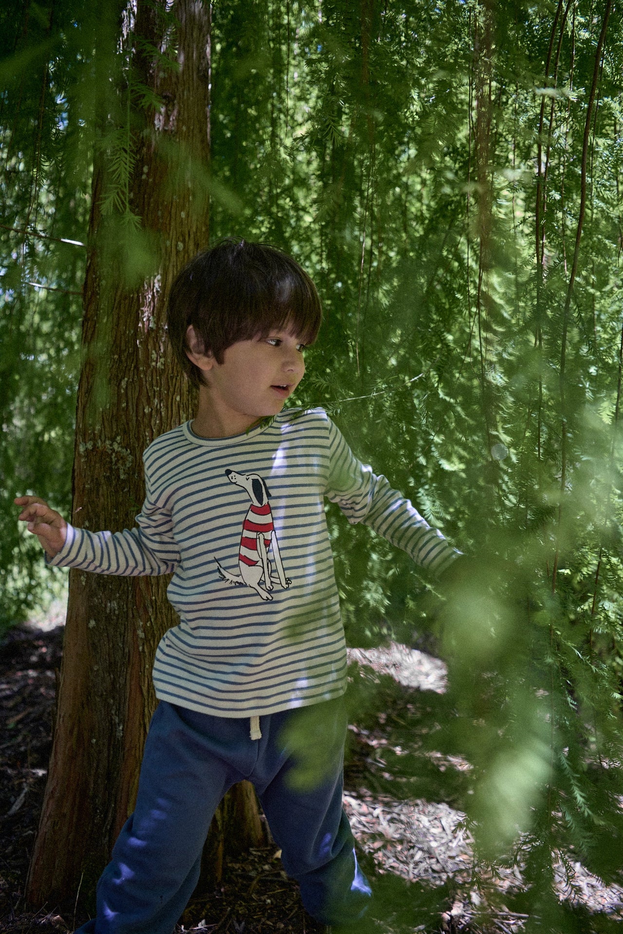 NATURE BABY LONG SLEEVE RIVER TEE BEST FRIEND STRIPE