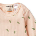 WILSON & FRENCHY ORGANIC RIB ZIPSUIT - FALLING LEAF