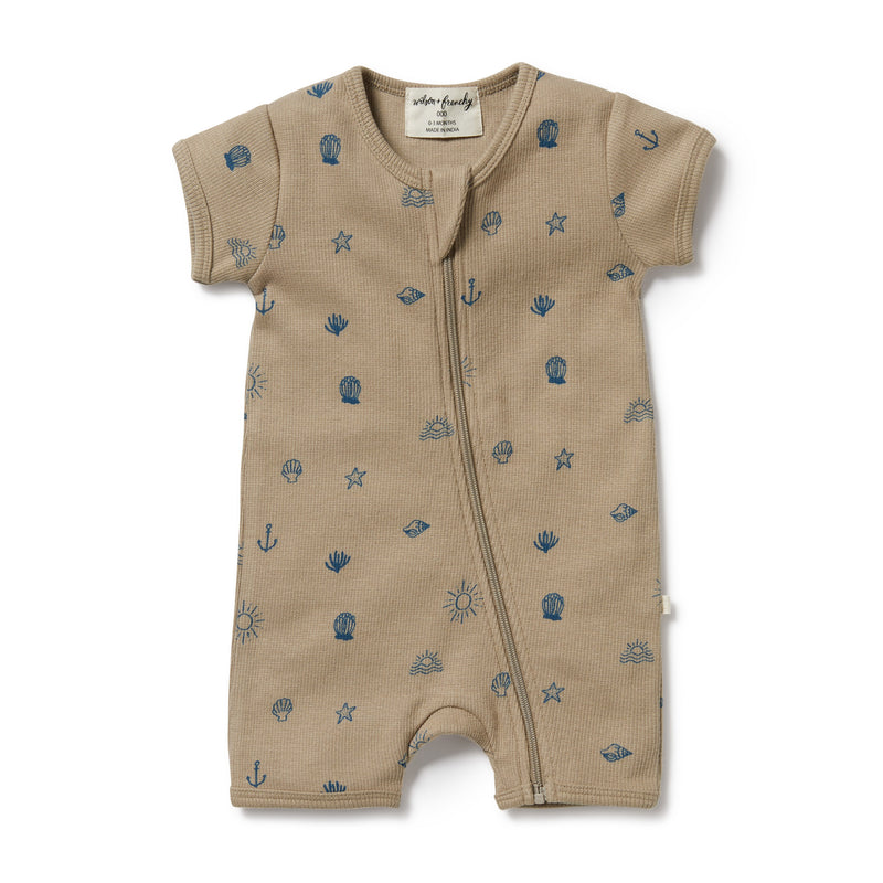 WILSON & FRENCHY SUMMER DAYS ORGANIC BOYLEG ZIPSUIT