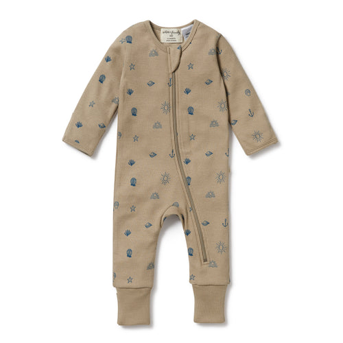 WILSON & FRENCHY JUNGLE LEAF ZIPSUIT W FEET