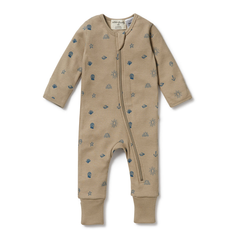 WILSON & FRENCHY JUNGLE LEAF ZIPSUIT W FEET