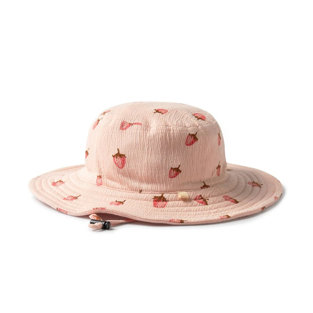 WILSON & FRENCHY STRAWBERRY KISSES ORGANIC CRINKLE SUN HAT